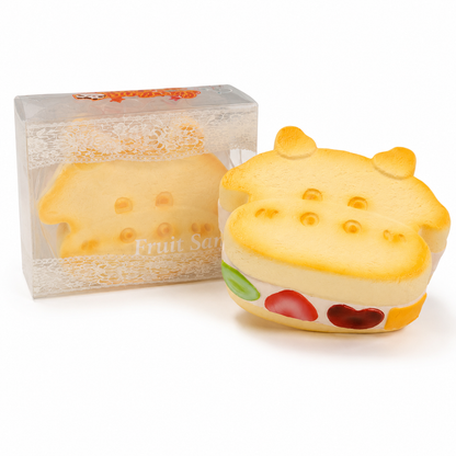 Slow Rising Squishy - Moo Moo Fruit & Daisy Sandwich【Sweet Bakery Scent】95g Sweetbuns Stress Relief Toy
