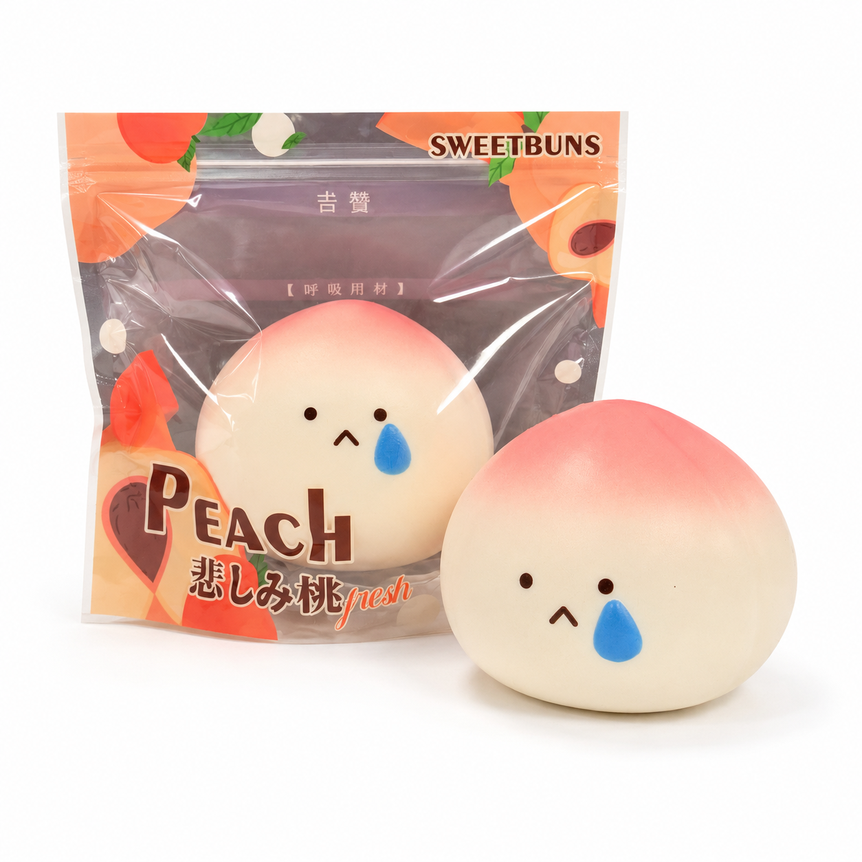 Slow Rising Squishy - Crying Peach Sweetbuns Stress Relief Toy