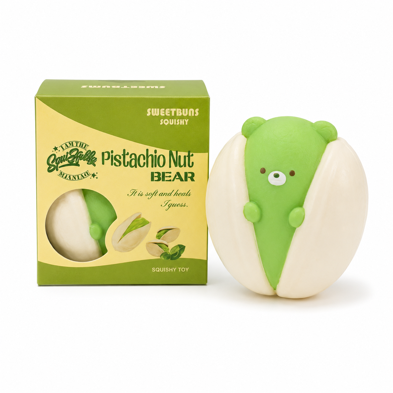 Slow Rising Squishy - Pistachio Nut Bear Sweetbuns Stress Relief Toy