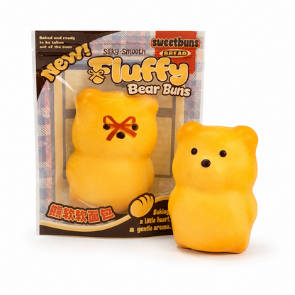 Slow Rising Squishy - Fluffy Bear Buns【Scented】 Sweetbuns Stress Relief Toy