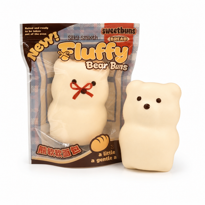 Slow Rising Squishy - Fluffy Bear Buns【Scented】 Sweetbuns Stress Relief Toy