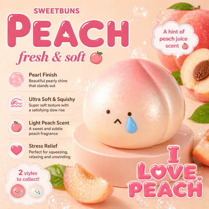 Slow Rising Squishy - Crying Peach Sweetbuns Stress Relief Toy