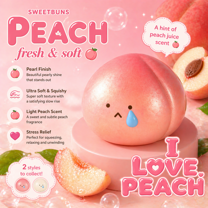 Slow Rising Squishy - Crying Peach Sweetbuns Stress Relief Toy