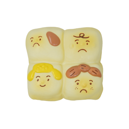 Slow Rising Squishy - Cry Baby Four Piece Bread【Sweet Bakery Scent】100g Sweetbuns Stress Relief Toy