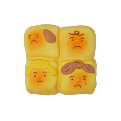 Slow Rising Squishy - Cry Baby Four Piece Bread【Sweet Bakery Scent】100g Sweetbuns Stress Relief Toy