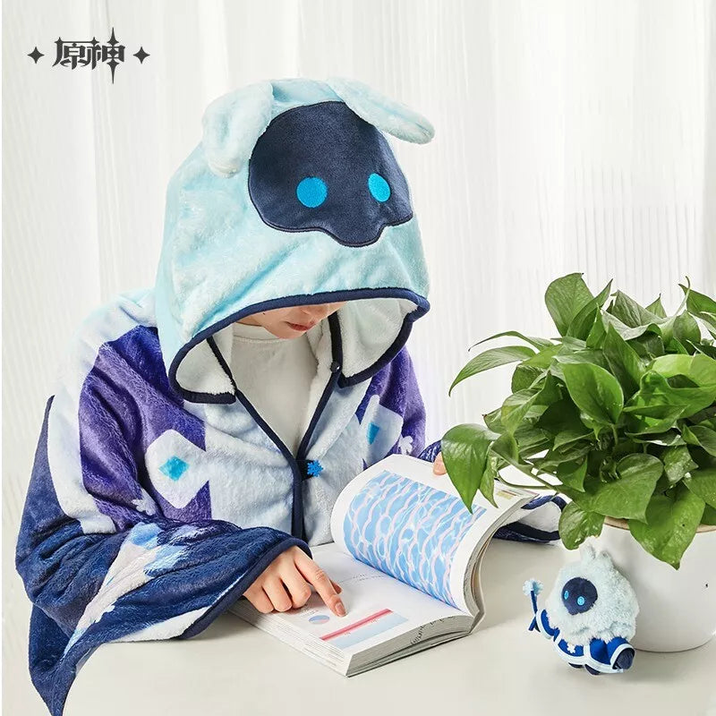 Genshin Impact Officia Ice Deep mage Air Conditioning Blanket With Hat