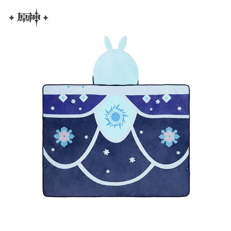 Genshin Impact Officia Ice Deep mage Air Conditioning Blanket With Hat