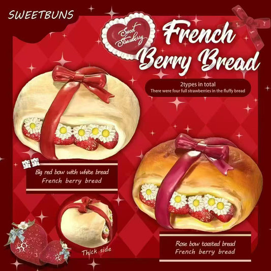 Slow Rising Squishy - French Berry Bread【Sweet Bakery Scent】85g Sweetbuns Stress Relief Toy