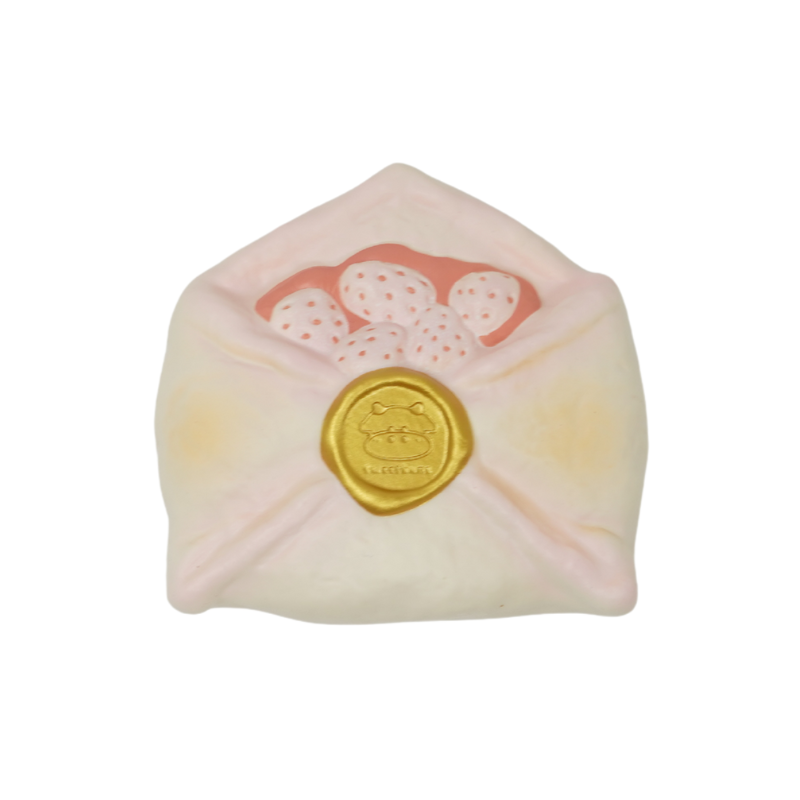 Slow Rising Squishy Strawberry Love Envelope Bread 【Sweet Bakery Scent】100g Sweetbuns Stress Relief Toy