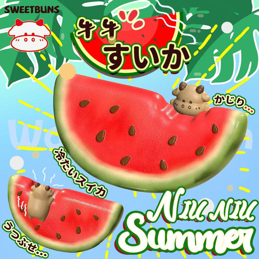 Slow Rising Squishy - Moo Moo Summer Watermelon Sweetbuns Stress Relief Toy