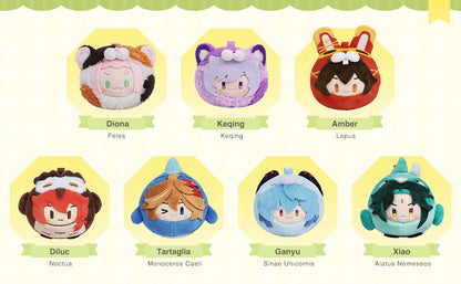GENSHIN IMPACT Teyvat Zoo Themed Plush Keychain