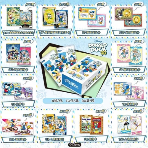 Card.Fun Disney Donald Duck 90th Anniversary Hobby Box, Booster Box, Blind Box